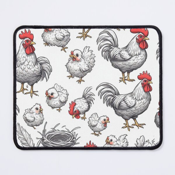 Item preview, Vintage Farmhouse Rooster and Chick Sketch Pattern designed and sold by dcohea.