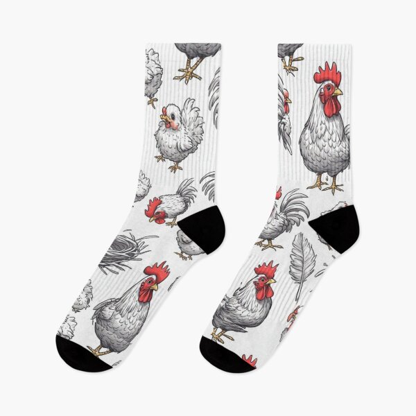 Item preview, Vintage Farmhouse Rooster and Chick Sketch Pattern designed and sold by dcohea.