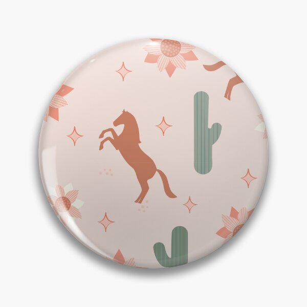Item preview, Wild West Horse and Cactus Seamless Pattern Boho Desert Aesthetic designed and sold by anigui.