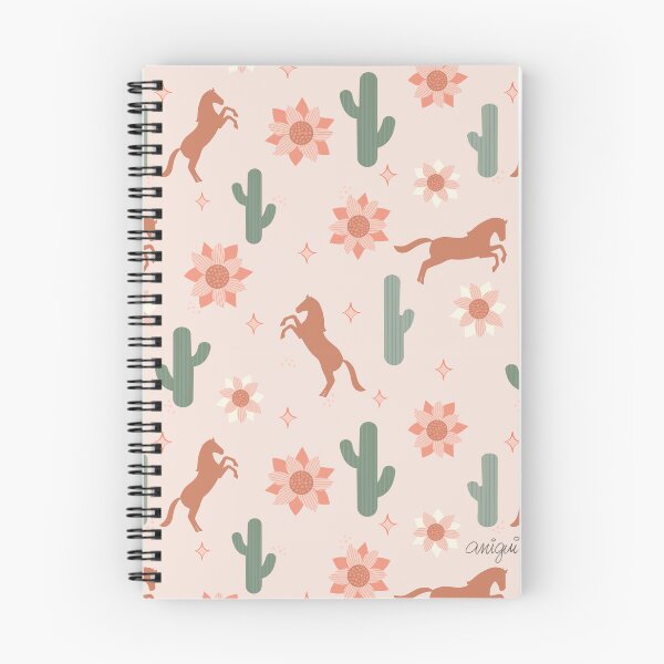 Item preview, Wild West Horse and Cactus Seamless Pattern Boho Desert Aesthetic designed and sold by anigui.