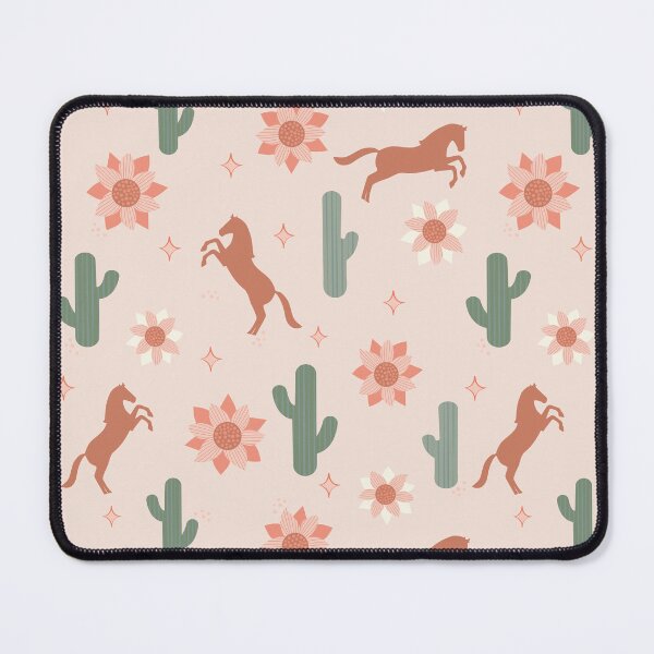 Item preview, Wild West Horse and Cactus Seamless Pattern Boho Desert Aesthetic designed and sold by anigui.