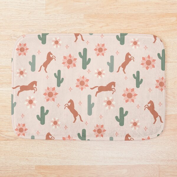 Item preview, Wild West Horse and Cactus Seamless Pattern Boho Desert Aesthetic designed and sold by anigui.