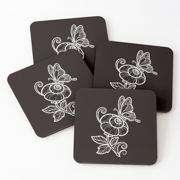 Item preview, Butterfly and Spiral Flower Fantasy Illustration designed and sold by ArtPer-design.
