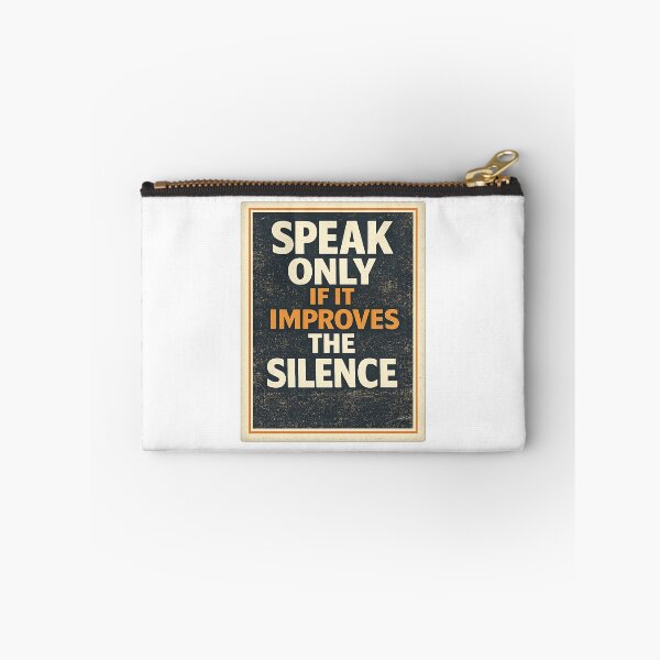 Item preview, Speak Only If It Improves The Silence Retro Typography designed and sold by AMICO77.