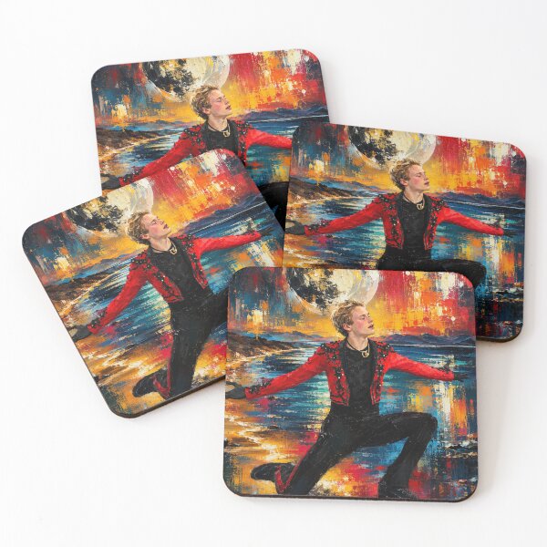 Item preview, Male Figure Skater Moonlight Performance Painting Alysa Ilia Malinin  designed and sold by origin-arthouse.