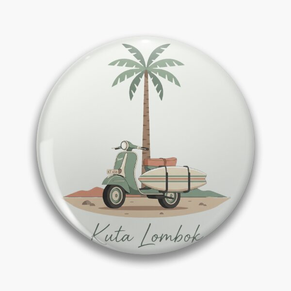 Item preview, Minimalist Vintage Scooter Surf Kuta Lombok designed and sold by DuckOddity.