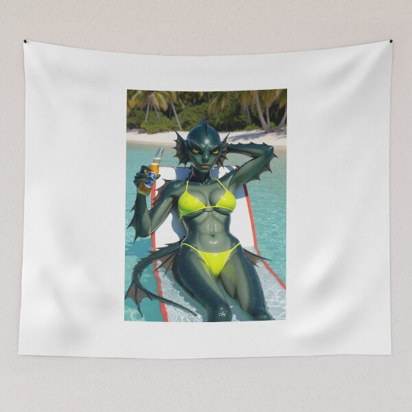 Item preview, Tropical Siren Sipping Beer designed and sold by ITSimagination.