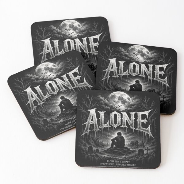 Item preview, ALONE Gothic Horror Aesthetic – Dark Streetwear Design designed and sold by NovaInfinityStudio.
