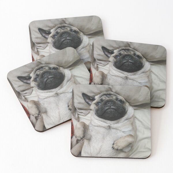 Item preview, Sleepy pug wakes up designed and sold by LivingwithPasta.