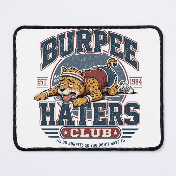 Item preview, Vintage Burpee Haters Club Funny Cheetah Gym T-Shirt designed and sold by CreativeCrest.