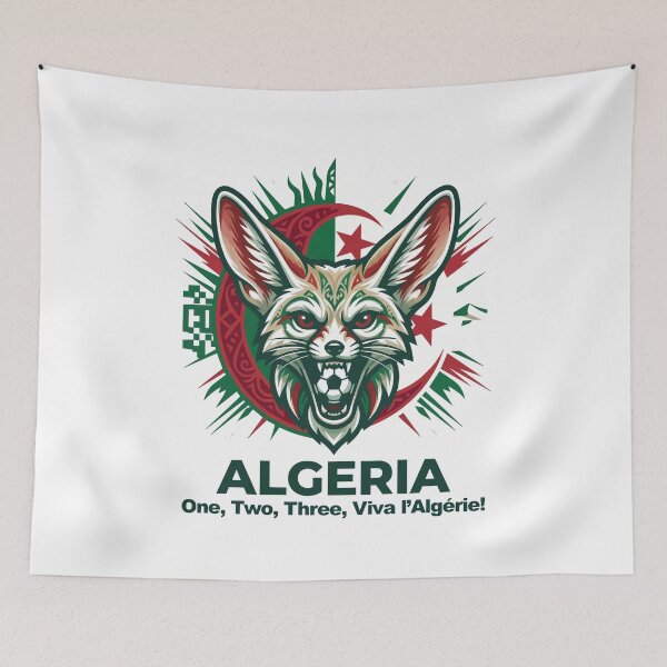 Item preview, World Cup Algeria Football Fennec Fox designed and sold by MarcV88.