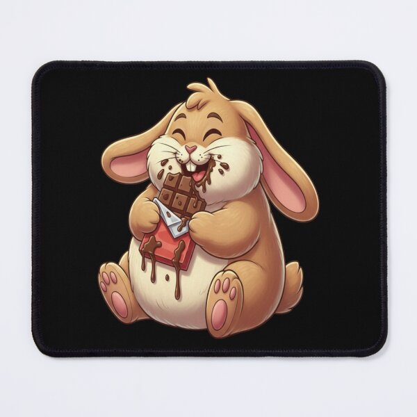 Item preview, Funny Rabbit Meme Humor Collection - Cute Chocolate Bunny Cartoon – Funny Food Lover Rabbit Meme designed and sold by MiraLumeStudio.