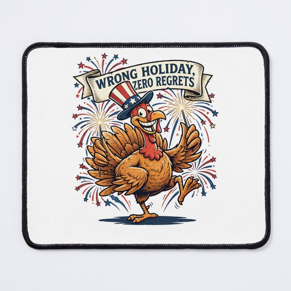 Artikelvorschau, Falscher Feiertag – Keine Reue – Lustiger patriotischer Truthahn-Thanksgiving-Mashup zum 4. Juli entworfen und verkauft von BumbleBloom7.
