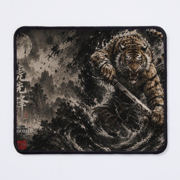 Item preview, Black Myth Wukong Tiger Vanguard Warrior Ink Shadow Fantasy designed and sold by Fei Long Design Hub.
