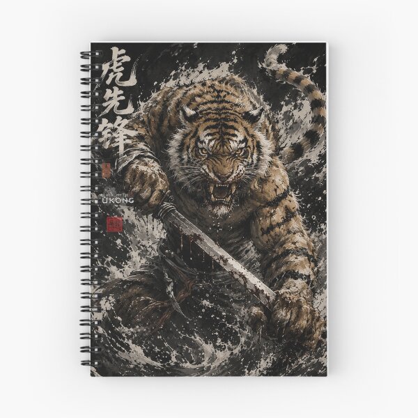 Item preview, Black Myth Wukong Tiger Vanguard Warrior Ink Shadow Fantasy designed and sold by Fei Long Design Hub.