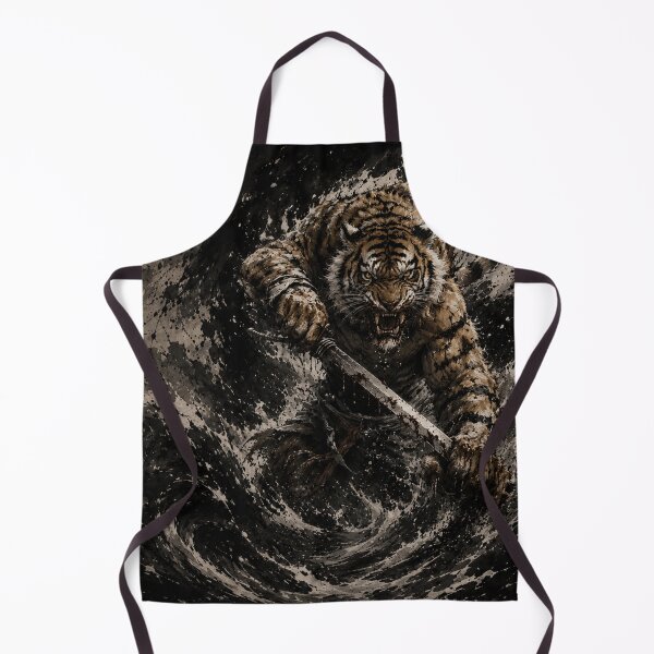 Item preview, Black Myth Wukong Tiger Vanguard Warrior Ink Shadow Fantasy designed and sold by Fei Long Design Hub.