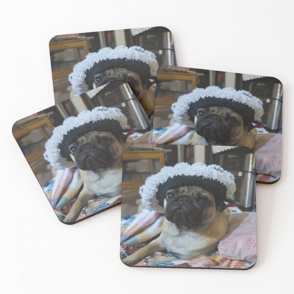 Item preview, Pug in a hat designed and sold by LivingwithPasta.