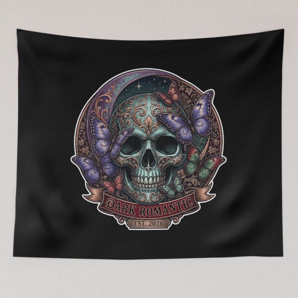 Item preview, Gothic Butterfly Skull – Dark Aesthetic Vintage Design designed and sold by veloramode.