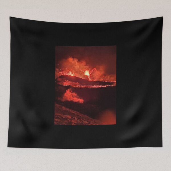 Item preview, Iceland Volcano Night Eruption designed and sold by MAWOdesign.