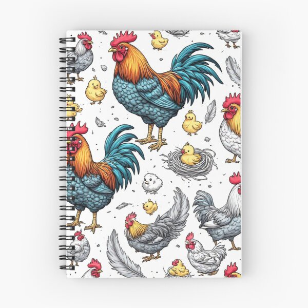 Item preview, Vintage Farmhouse Rooster and Chick Sketch Pattern designed and sold by dcohea.