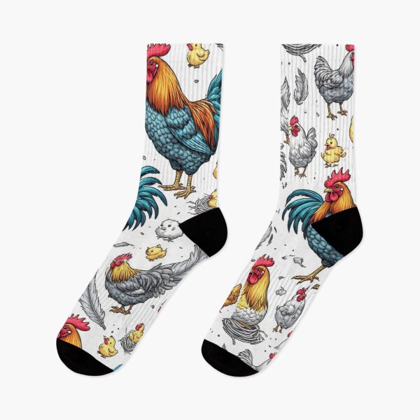 Item preview, Vintage Farmhouse Rooster and Chick Sketch Pattern designed and sold by dcohea.