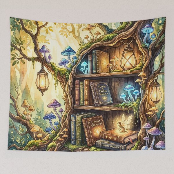 Item preview, Enchanted Fairy Forest Library Watercolor designed and sold by Petal & Pattern Co.