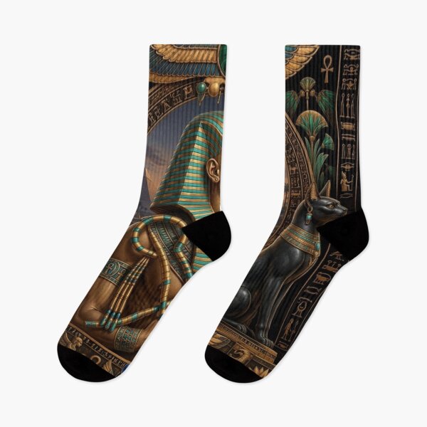Item preview, Ancient Egyptian Pharaoh and Bastet Guardians Gold Aesthetic designed and sold by Queen Cleopatra.