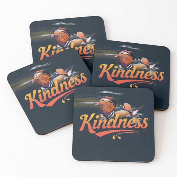 Item preview, Mandarin Duck Sticker - Kindness Typography art designed and sold by Tama-sirth.