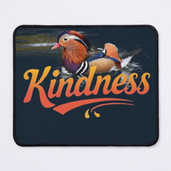 Item preview, Mandarin Duck Sticker - Kindness Typography art designed and sold by Tama-sirth.