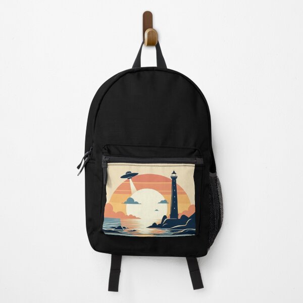 Item preview, Sunset Lighthouse – UFO Coastal Encounter designed and sold by Dogandesighn.