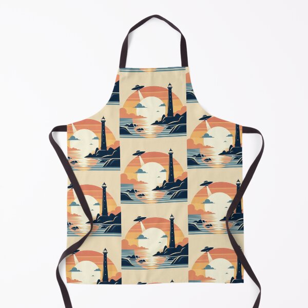 Item preview, Sunset Lighthouse – UFO Coastal Encounter designed and sold by Dogandesighn.