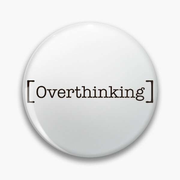 Item preview, Overthinking Minimalist Typography Sticker designed and sold by MYNDesigns.