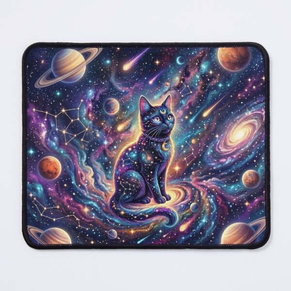 Item preview, Mystic Cosmic Cat – Aesthetic Cyberpunk Sacred Geometry designed and sold by Ruslan Kudlai.