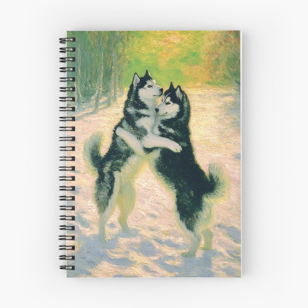 Item preview, embracing Huskies in Snowy Forest designed and sold by lautir.
