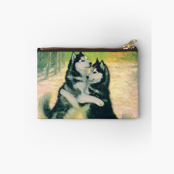 Item preview, embracing Huskies in Snowy Forest designed and sold by lautir.