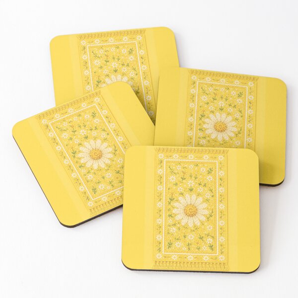 Item preview,  Yellow Cottage Daisy rug- Meadow Hill Inspired Floral designed and sold by Christina Lumenara.