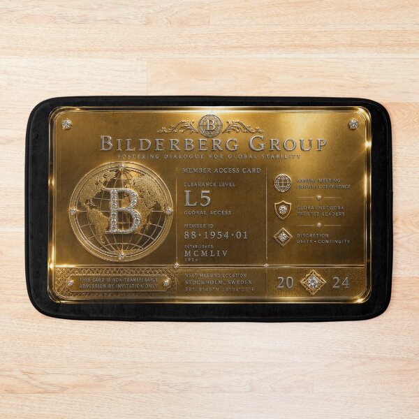 Item preview, Bilderberg Group Gold Membership Card – Luxury Secret Society Elite Access Design designed and sold by Extravanganzza.