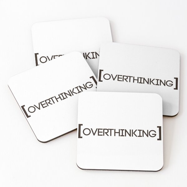 Item preview, Overthinking Minimalist Typography Sticker designed and sold by MYNDesigns.