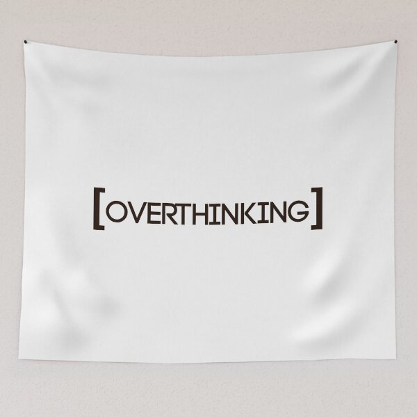 Item preview, Overthinking Minimalist Typography Sticker designed and sold by MYNDesigns.
