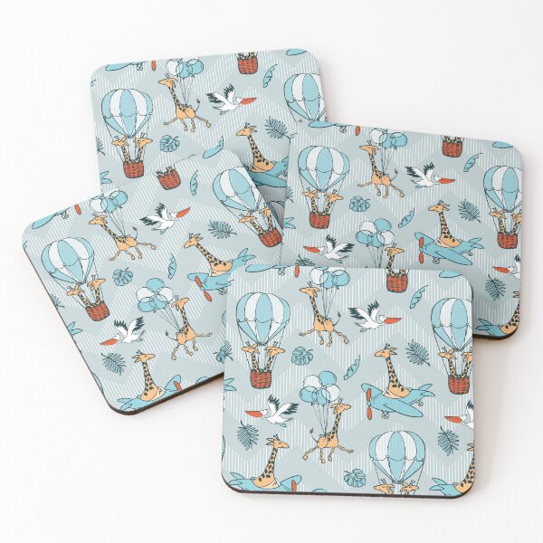 Item preview, Flying Jungle Safari Chevron turquoise designed and sold by kobyakov.