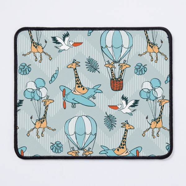 Item preview, Flying Jungle Safari Chevron turquoise designed and sold by kobyakov.