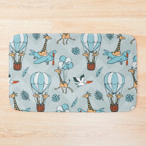 Item preview, Flying Jungle Safari Chevron turquoise designed and sold by kobyakov.