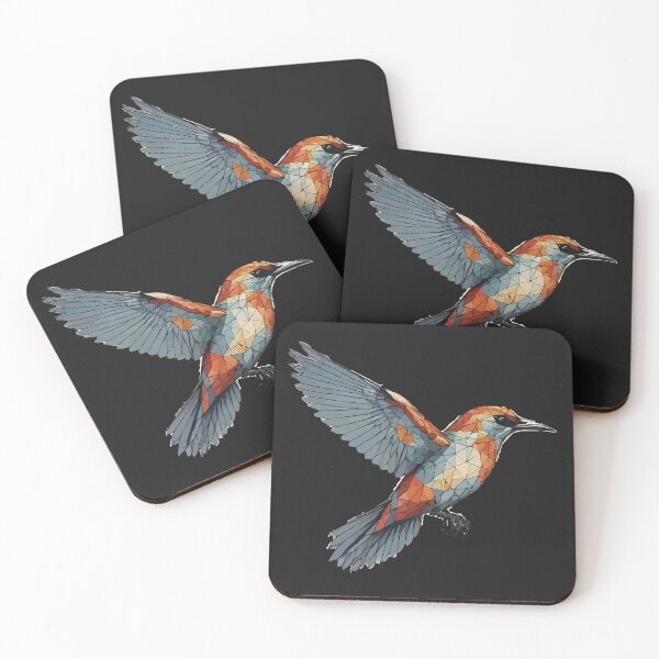 Item preview, Geometric Mosaic Hummingbird – Modern Animal Art designed and sold by Tklezardesigns.