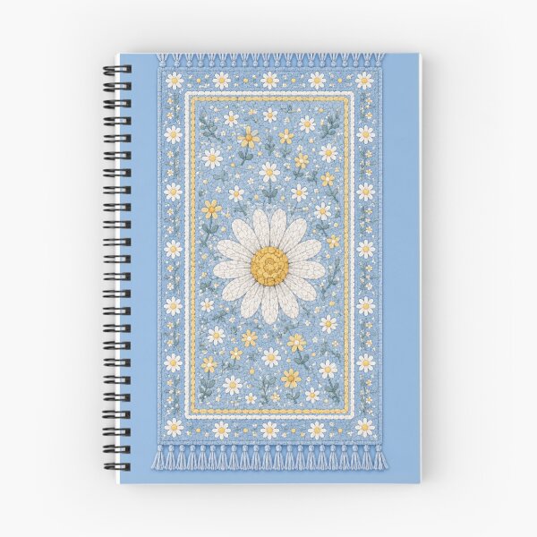 Item preview, Blue Cottage Daisy rug- Meadow Hill Inspired Floral designed and sold by Christina Lumenara.