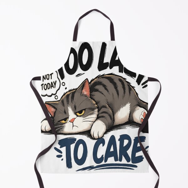 Item preview, Too Lazy to Care – Funny Lazy Cat designed and sold by Dusk & Dawn Apparel.