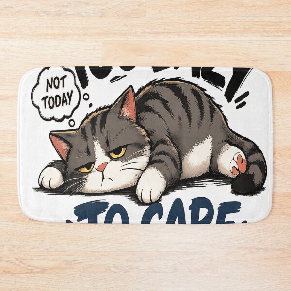 Item preview, Too Lazy to Care – Funny Lazy Cat designed and sold by Dusk & Dawn Apparel.