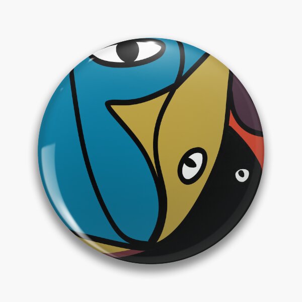 Item preview, Abstract Faces in Blue, Yellow, and Red designed and sold by SahmatArt.