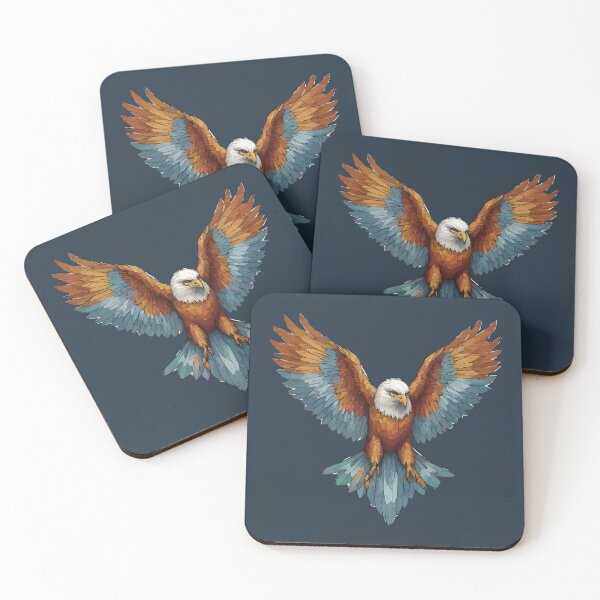 Item preview, Geometric Mosaic Eagle – Modern Animal Art – Modern Animal Art designed and sold by Tklezardesigns.