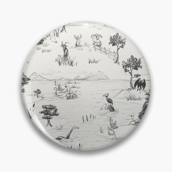 Item preview, cryptid toile - dark coal and soft gray designed and sold by kobyakov.