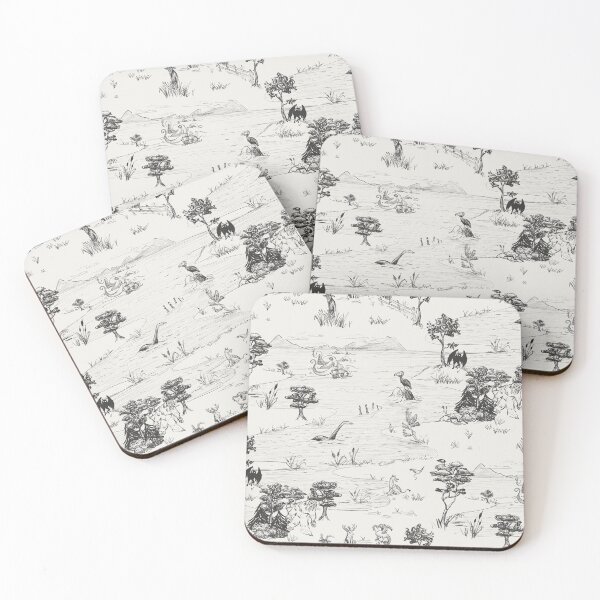 Item preview, cryptid toile - dark coal and soft gray designed and sold by kobyakov.